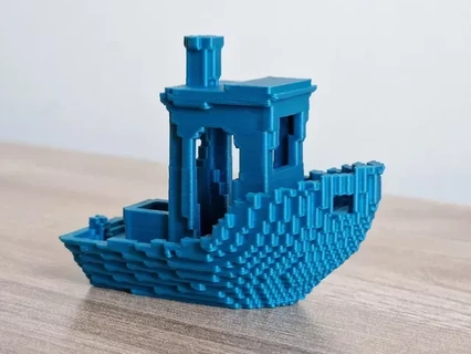 blocky benchy Architecture 3d print model - Mito3D