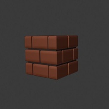 bloco tijolo de super mario jogo 3d print model - Mito3D