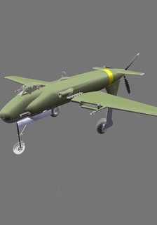 blohm & voss p 193 luft46 wwii scale modeling 3d print model - Mito3D