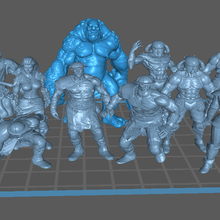 blood bowl human team fantasy football supported game lineman blitzer thrower catcher ogre positionals positional 3d print model - Mito3D