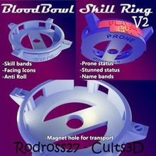 blood bowl skills ring v2 game warhammer bloodbowl games workshop skill status tag rings 3d print model - Mito3D