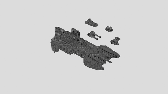 sangue classe luce sciopero incrociatore marino spazio flotta Gotico bfg wargaming miliardo jarhead 4000 3d print model - Mito3D