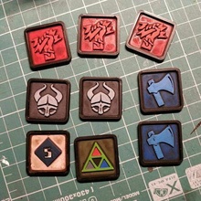 blood rage pillage tokens boardgame game token games 3d print model - Mito3D