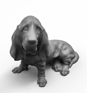 bloodhound bloodhooud dog ears big-eared figure high quality print model poly animal mascot detailed sla fdm support easy toy 4k 3d print model - Mito3D