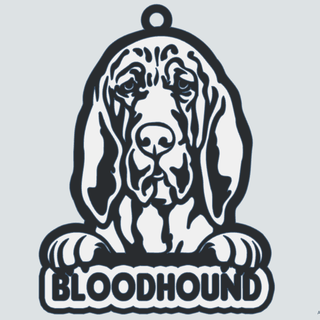 bloodhound dog breed keychain 3d printing mascot lovers keen sense smell gift collectible pet animal accessory friendly nature distinctive 3d print model - Mito3D