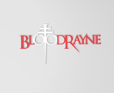 Bloodrayne logo vampires vampire tueur sang horreur Thriller francais Jeux joueurs jeu consoles Rayne sangsue 3d print model - Mito3D