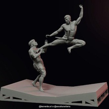 bloodsport o grande drag branco art van damme statue collectible sideshow iron studios toy movie bolo yeung 3d print model - Mito3D