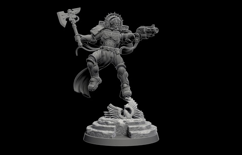 bloody angelic master pre-supported blood angels angel space marine sanguine sanguinary 3d print model - Mito3D