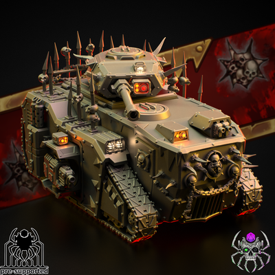 sangriento calaveras apc juego sci fi guerra miniatura rinoceronte mesa marine espacial caos bits khorn apoderado sombrío sm ochopiernasminiaturas piernas 8legs 3d print model - Mito3D