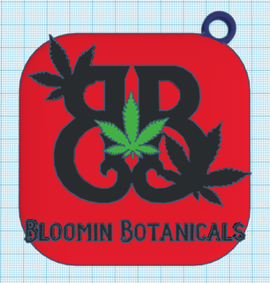 Bloomin Botanicals Schlüsselbund Gepäck Etikett Schlüsselanhänger 3d print model - Mito3D