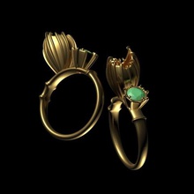 bloom 003 bijoux de l'anneau la fleur tulip 3d print model - Mito3D