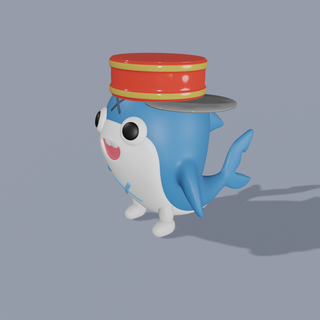 bloop gura's mascot - vtuber art collectables gura gawr hololive figurine figure animal toy chibi collection 3d print model - Mito3D