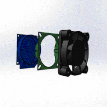 Gebläse-adapter 40 10 ender tool hellbot - adapter Gebläse-Ventilator Schlag fan 3d print model - Mito3D