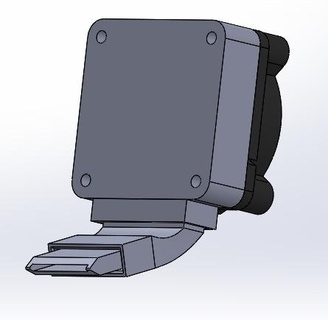 Treib Position einstellbar axial Ventilator Düse Extruder Kühlung Leitung Kühler 3d Drucker 3d print model - Mito3D