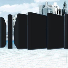 siyah mimari Kent model gelecek ölçek 3d print model - Mito3D