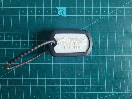 mavi Arşiv kibir köpek etiket Aksesuarlar 3d print model - Mito3D