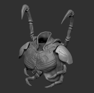 azul escarabajo armadura 3d print model - Mito3D