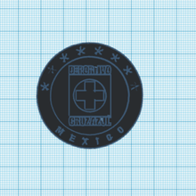 azul logotipo de la cruz juego el fútbol 3d print model - Mito3D