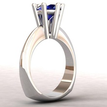 azul diamante solitário anel joalheria Nurbs argolas ouro 3ds 3dprint gema 3d print model - Mito3D