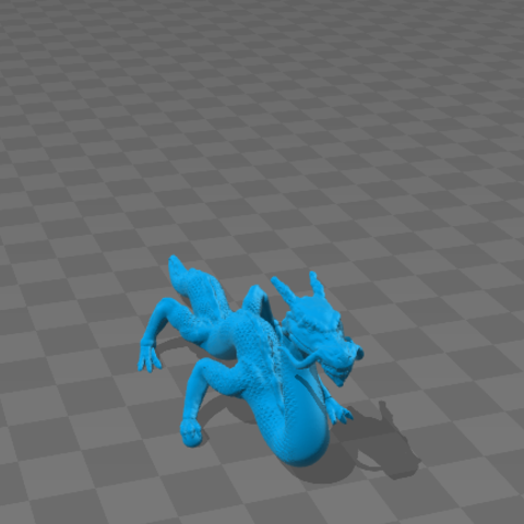 blue dragon home mini 3D print model - Mito3D