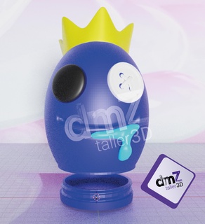 blu Pasqua uovo 3d print model - Mito3D