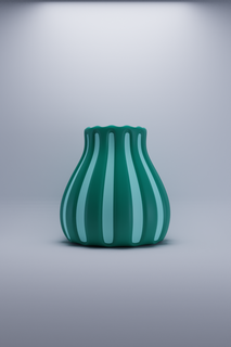 Blau Blume Topf Vase Blumen Wert farbig 3d print model - Mito3D
