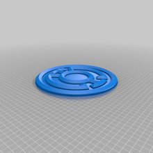 azul lantern corps emblema ferramenta A impressão 3d lanterna verde dc comics quadrinhos scfi 3d print model - Mito3D