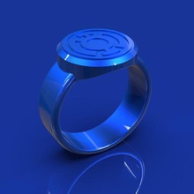 blue lantern bijoux cosplay de l'anneau green 3d print model - Mito3D
