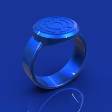 Blaue Laterne Schmuck cosplay ring green lantern 3d print model - Mito3D