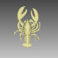blue lobster red art 3d print model - Mito3D