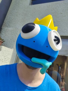 blu maschera arcobaleno amici Halloween roblox 3d print model - Mito3D