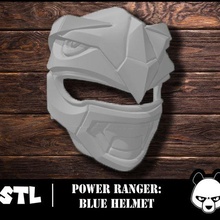blu energia ranger casco stl File 3d modello cosplay gioco maschera 3d print model - Mito3D