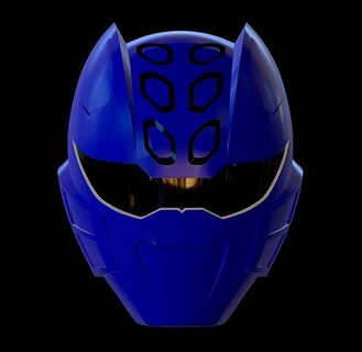 Blau Ranger gekiranger Spiel Leistung Helm Cosplay Dschungel Wut mmpr 3d print model - Mito3D