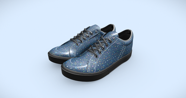 blu scarpe ginnastica 3d print model - Mito3D