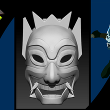 azul espíritu máscara avatar cosplay vatar anime serie 3d print model - Mito3D