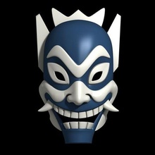 blue spirit mask - avatar fashion soldier cosplay horror halloween polygon squid game accessories toys suit clone 3d print model - Mito3D