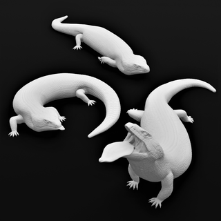 blue tongued skink - lizard realistic reptile pet animal cute kids gift toy figure high poly sculpt miniature life like cool art 3d print model - Mito3D