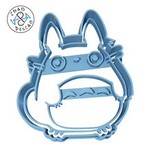 blue totoro - studio ghibli cookie cutter fondant polymer clay gadget neighbor howl's moving castle susuwatari calcifer pastry 3d print model - Mito3D
