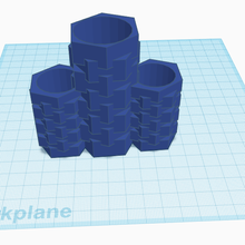 blue vase flower pot household 3d print model - Mito3D