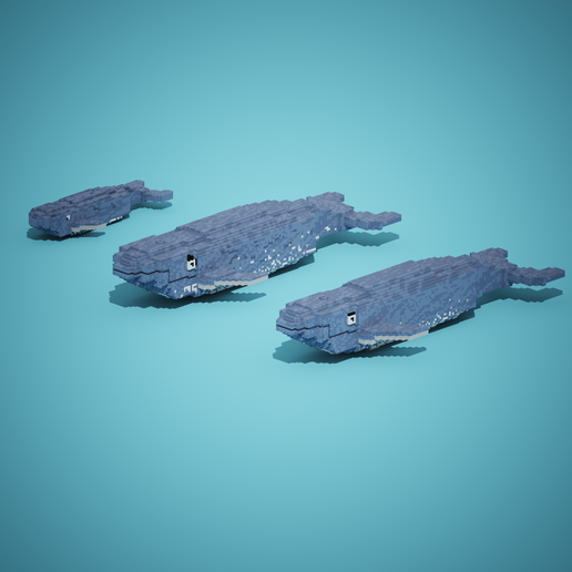 blue whale animal 3D print model - Mito3D