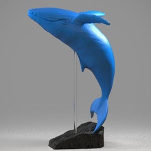 balena blu art animale giocattolo oceano mare pesce poligono 3d stampa 3d print model - Mito3D