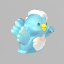 oiseau bleu cage animal 3d print model - Mito3D
