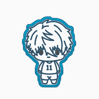 bloqueio azul pino seishiro biscoito cortador chigiri isagi bachira rei mikage Rensuke anime chibi kawai pacote Kunigami 3d print model - Mito3D