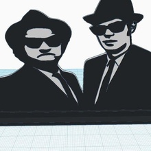 blues irmãos signos_logos 3d print model - Mito3D