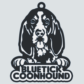 bluetick coonhound chiave catena portachiavi stl file 3d cane razza stampa mascotte modello design personalizzato regalo decorazione progetto artigianato gara realistico Artigianato 3d print model - Mito3D
