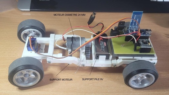 Bluetooth rc Wagen Fahrzeuge Fahrzeuge Fernbedienung Steuerung 3d print model - Mito3D