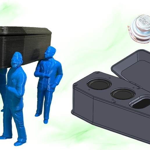 bluetooth-Lautsprecher Sarg home Lautsprecher speakerbluetooth tool tools coffindance Tanz Musik sound 3D print model - Mito3D