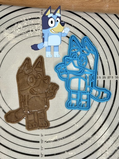 bluey home cookie cutter bingo heller sister play doh stamp fondant 3d kitchen art 3d print model - Mito3D