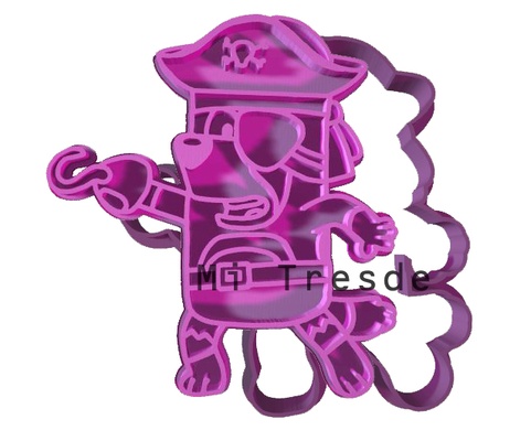 bluey bingo- pirate-halloween bingo halloween costume pirate cutting marker cutter stamp 3d print model - Mito3D