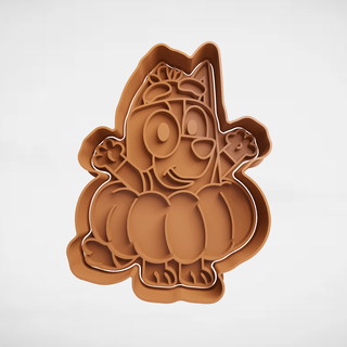 blu cartone animato bingo biscotto taglierina frese stl muffe Halloween zucca 3d print model - Mito3D